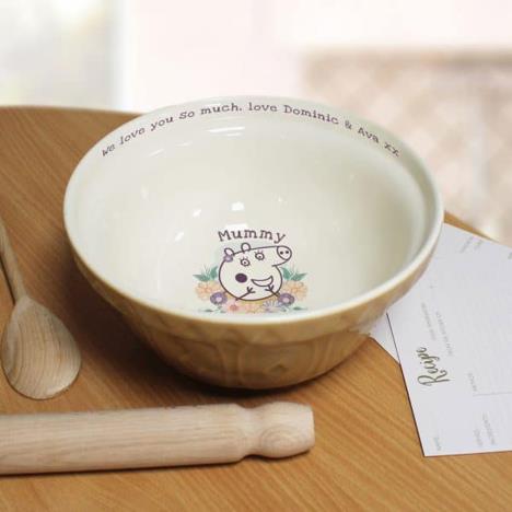 Personalised Peppa Pig Mummy Pig Floral Mixing Bowl Extra Image 2